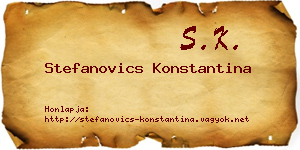 Stefanovics Konstantina névjegykártya